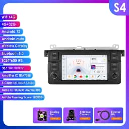 8+128G AI Voice Car Android Auto Radio for BMW E46 M3 318 320 325 330 335 Carplay 4G LTE Multimedia Player GPS Autoradio RDS SWC