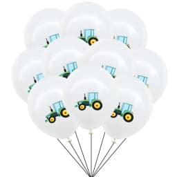 10/30Pcs Construction Tractor Theme Excavator Latex Balloons Truck Vehicle Baby Shower Kids Boys Birthday Party Supplies