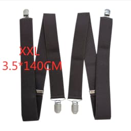 3.5 cm Wide Solid Color No Cross Suspenders Men 4 Strong Clips Women Suspender For wedding Party Trouser Braces