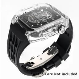Luxury Glacier Modification Kit for IWatch Series 8 7 6 5 4 SE 45MM 44MM Transparent Case for Apple Watch Ultra 49mm Mod Band