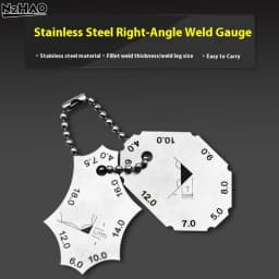 2Pcs/set Stainless  Welding Joint Two-piece Gauge Fillet Weld Welding Throat Depth Leg Length Gauge Ruler Welder Inspection Tool