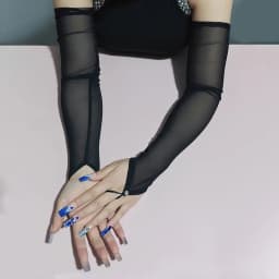 Summer Hollow Breathable Long Fingerless Gloves Transparent Mesh Women Sexy Hook Finger Gloves Cosplay Pole Dance Accessories
