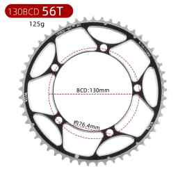 VXM Bicycle Double Chainring 130BCD 39T 53T 42T 55T 46T 56T Road Bike Crankset Riding Disc Aluminum Chainwheel Folding Bike Disc
