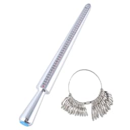 Ring Sizer Measuring Tool Set Including Ring Sizer Mandrel Finger Sizing Guage Ring Sizer Adjuster for Jewelry Making