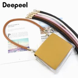 2Pcs 30/40/60mm Bag Handles Colored Replaceable Leather Shoulder Strap Fashion Handbag Weave PU Metal Buckle Accessories