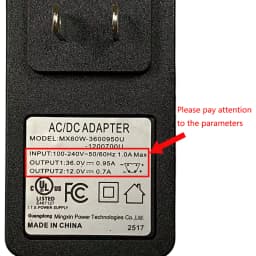 DITONG Projector Power Cord 1m/3m Power Adapter 36V Suitable for Magcubic HY300pro Pro+ Projector Accessories UK US EU AU