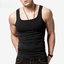 HOT Summer Pure Cotton Vest Basic Sleeveless Tank Top Fitness Vest Elastic T-shirt Bodybuilding Vest Casual Sports Tight Tees