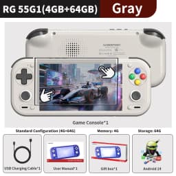 Anbernic RG 55G1 Retro Handheld Game Console 5.5" IPS Android 6000mAh 3D Hall Joystick Trigger AI WiFi RG55G1 Video Games Player