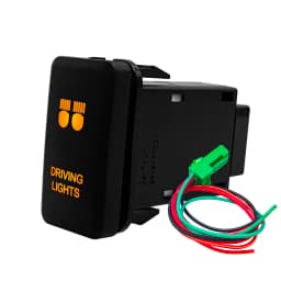 Amber Led Light 12V Car Push Button Switch Winch A/C ON OFF For Toyota 4Runner Tacoma Land Cruiser Reiz Hilux Prado FJ Cruiser