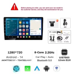 FYT UIS7870 8cores 12+256G Android13 Car Stere Radio CarPlay& Android Auto GPS DSP Multimídia CarPlay Player 5G WIFI Bluetooth