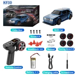 KF30 1:43 4WD Drift Racing RC Car With Gyroscope Speed Real Lighting And Damping High Speed Remote Control Cars For Kids Toys