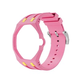Bioceramics Watch Case+Silicone Band Modification Kit Strap Case Changer To Wristwatch Accessories For Royal Pop