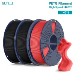 SUNLU 3KG High Speed Matte PETG Filament 1.75mm 1kg Spool (2.2lbs) High Speed Printing Filament Fit Most FDM Printer