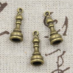 10pcs Charms Chess Knight Bishop Pawn King Queen Rook Antique Pendants,Vintage Tibetan Bronze Silver Color DIY Handmade Jewelry