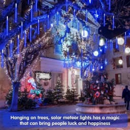 USB Falling Meteor Lights LED String Warm White Blue Colorful 30CM8Tubes 50CM8Tubes IP54 Waterproof 8 Modes Festival Yard Decor
