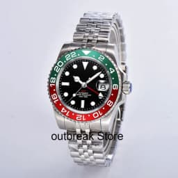 Custom Logo New Men Mechanical Wristwatch Jubilee Stainless NH34 GMT Watch Sapphire Glass Men Watches hombre