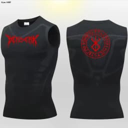 Anime Berserk Guts Print Compression Vest Men Gym Fitness Mens Vest Quick Dry Bodybuilding Tank Top Muscle Sleeveless Shirt