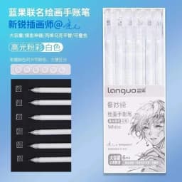 LANGUO 90/6 Colors Press Acrylic Gel Pen Large Capacity 1.0mm Writing Pen Painting Drawing Office School Supplies Stationery