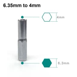 1pc 6.35mm To 4mm Transducer Adapter Socket 1/4 Hex Magnetic Adapter Socket Sleeve For Screwdriver Drill Bits Electronic Repair