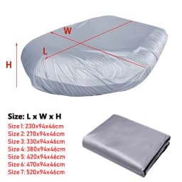 Waterproof UV Sun Dust Protection Inflatable Boat Dinghy Cover Tender Storage Suits 7.5-17ft 7 Sizes Kayak Rubber Boat Cover