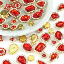 50pcs/lot Silver Claw Setting Glass Rhinestone Mixed Shape Sew On Crystal Stone Diamond for Wedding Dress Shoes Bags DIY Trim