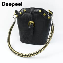 Short PU Leather Braided Rope Handles for handbag Shoulder Bag Strap bags belt  Replacement Detachable DIY Accessories 30-60cm