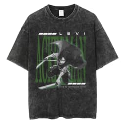 2026 Anime Attack on Titan Eren Jaeger Printed T-shirt Men's and Women's Washed T-shirt High Quality Vintage Cotton T-shirt Top