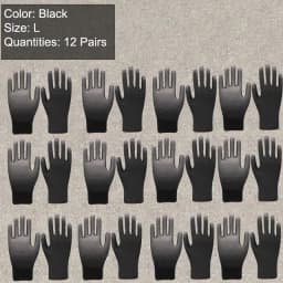 2/6/12 Pairs Nylon Knitted Gloves With PU Coated Work Safety Gloves Gardener Builder Driver Mechanic Protective Gloves Supplies