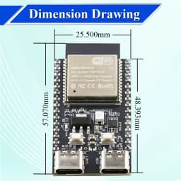ESP32-C5 Development Board Dual-frequency 2.4G and 5GHz WiFi Module ESP32C5-DevKitC-1 N4 4MB Flash CH340 CH343 32PIN TYPE-C