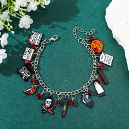 Halloween Michael Myers themed bracelet for European and American movies, Moonlight, Heart, Panic