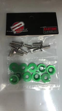 Universal 10 Pcs/Pack JDM Style Aluminum Fender Washers and Bolt for Honda Civic Integra RSX EK EG DC
