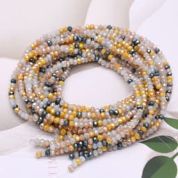 New Mixed AB color 2mm Czech crystal Glass Beads Rondelle Faceted Crystal Beads Needlework Loose Spacer Beads for Jewelry Making