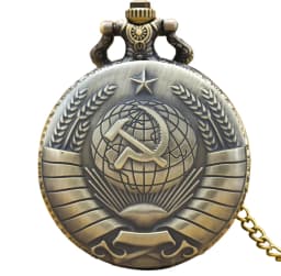 Retro Charm Neutral Fashion Soviet CCCP Quartz Steampunk Pocket Watch Men's and Women's Necklace Pendant Gift