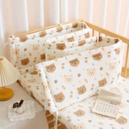 Crib Bumpe Soft Pure Baby Bed Rail Wrap Anti-Collision Strips for Baby Bed Rail Splicing Bed Protection Cover Baby Bed Bumper