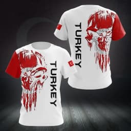 3D Print Turkey Flag Sport Quickdry Breathable Men Women TShirt Outdoor Football Jersey Team Loose Parent-child Short Sleeve Top