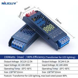 Lighting Transformer AC/DC12V 24V LED Power Supply 60W 100W 200W 300W 400W 500W LED Driver Converter for Slim LED Strip Lighting