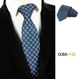 Fashion 8CM Mens Necktie Print Patterns Classic Neck Ties For Man Groom Handfeel Polyester Necktie Business Wedding Accessories