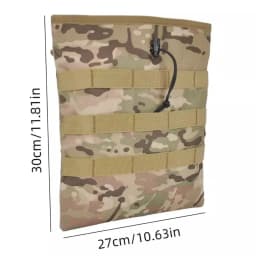 Tactical Roll-up MOLLE Dump Pouch Magazine Recovery Bag Outdoor Drawstring Mag Recycling Storage Pack for Airsoft Hunting Gear