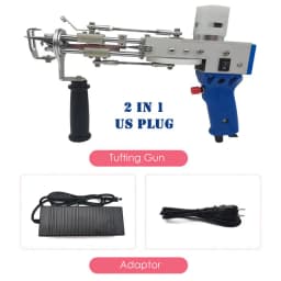110-240V 2 IN 1 Electric Carpet Tufting Gun Cut And Loop Pile Carpet Flocking Machines Carpet Weaving Flocking Machines Pink
