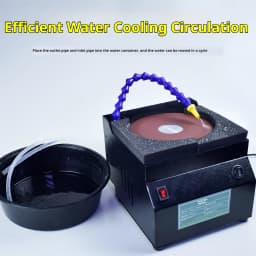 120W Circulating Water-cooled Grinding Machine -150mm Wet/dry Grinding Wheel Water Circulation System with 7 Gears Regulation