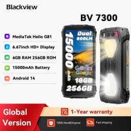Blackview BV7300 Rugged Phone, 6GB+256GB, Android 14 Gaming Phone,15000mAh+45W Rugged Smartphone, 50MP+30MP Camera NFC/Dual SIM