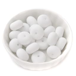 14mm 50Pcs Mini Abacus Silicone Beads Food Grade Saucer Loose Beads for Baby Teether Necklace Pacifier Clip Jewelry Making