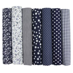 7PCS 25 X 25cm/50 X 50cm Squares Cotton Craft Fabric Cloths for DIY Bundle Patchwork Quilting Sewing Scrapbooking Art Craft