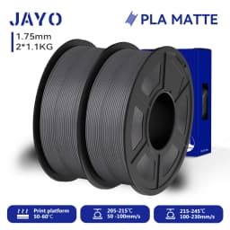 JAYO 2 Rolls 3D PLA Matte Printer Filament 1.75mm Neatly Wound PLA Filament with Matte Finish Print with 99% FDM 3D Printer