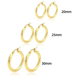 3pair/set Simple Twist Circle Round Hoop Earrings for Women Waterproof Stainless Steel Huggie Ear Buckle Statement Jewelry 2026