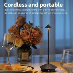 Dimmable LED Table Light 3 Color Options Rechargeable Ambient Night Lamp for Bar Counter Bedroom Bedside Home Decor Lighting