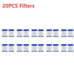 2-40PC Faucet Water Filter Element Remove Chlorine Heavy Metals Filtered Showers Head Bath Filtration Purifier Soften Hard Water