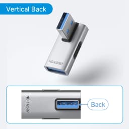 Hagibis USB 3.2 Adapter 90 Degree Right Angle USB A Male to Female Connector OTG Adapter Cable Extender for Laptops Charger PC