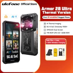 Ulefone AI Armor 28 Ultra 5G Thermal Imaging Rugged Phone MTK Dimensity 9300+ AMOLED Android Smartphone 1TB ROM Mobile Phone
