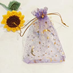 25/50/100pcs Moon Star Organza Gift Bags Multicolor Mesh Pouches for Christmas Wedding Party Candy Gift Packing Bags Wholesale
